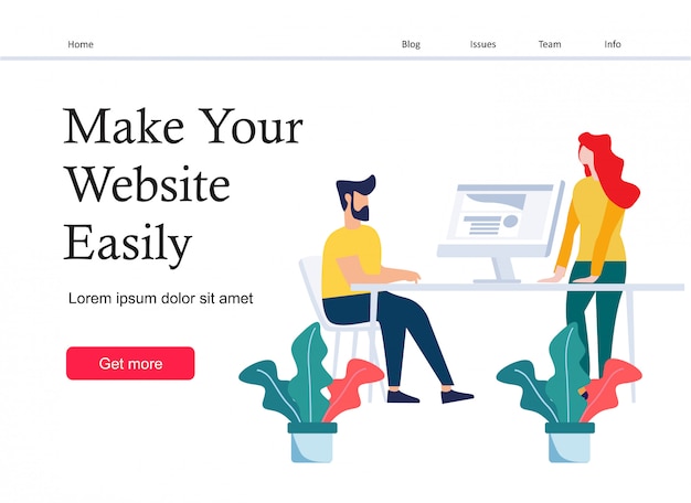 Creative landing page design