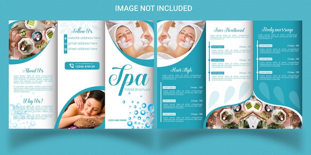 Vector creative, latest and modern trifold brochure template design for spa, salon and beauty  parlor.