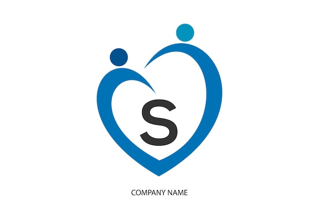 Creative latter S with man unity combination icon logo