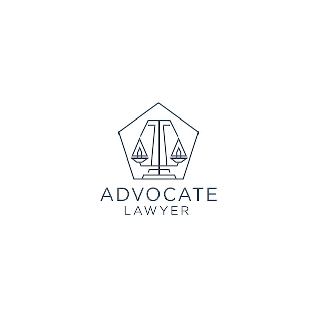 創造的な法律事務所のロゴのデザイン テンプレート
