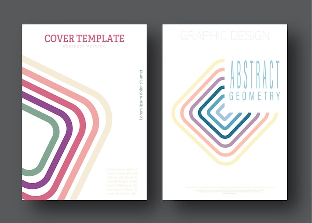 Creative layout of the cover design poster brochure book A set of design ideas templates