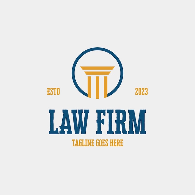 Creative legal pillar column logo design for lawfirm business vector concept Illustration idea