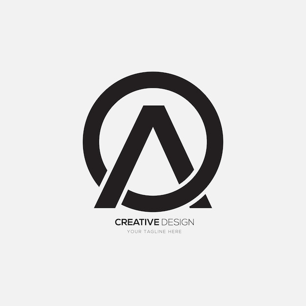 Креативная буква ao элегантный дизайн логотипа