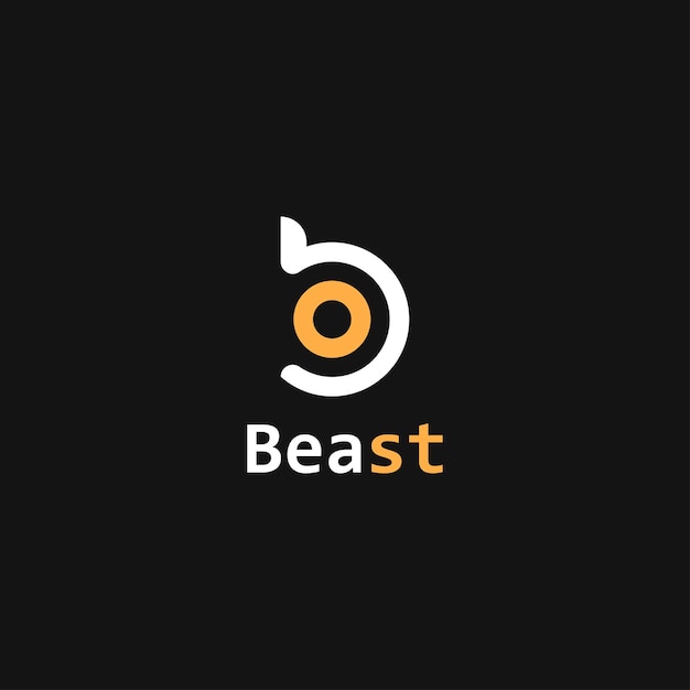 Креативный дизайн логотипа буква b