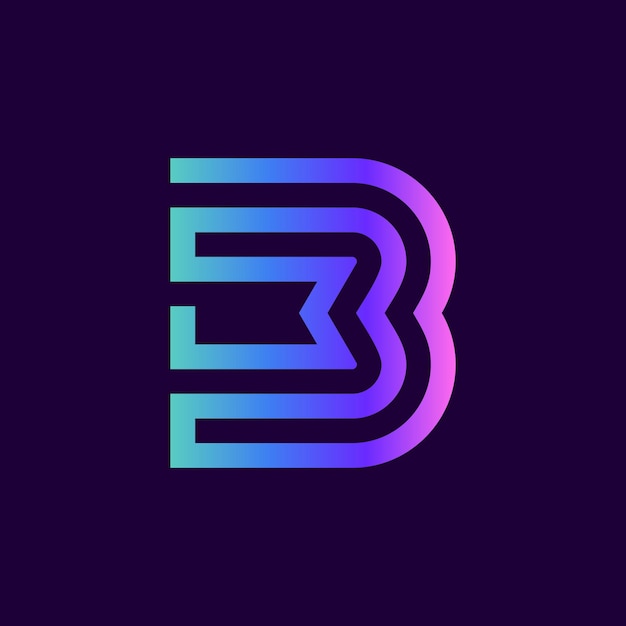 creative letter b logo vector design