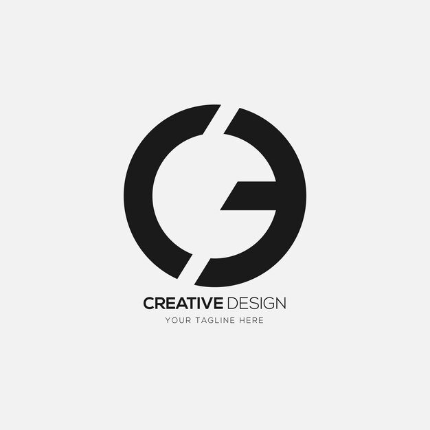 Creative letter C 3 circle shape monogram logo