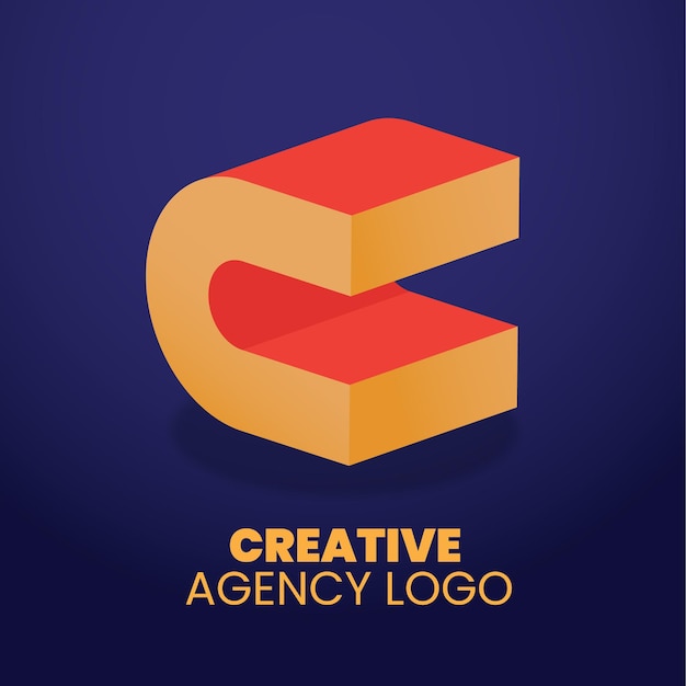 creative letter C innovative agency logo