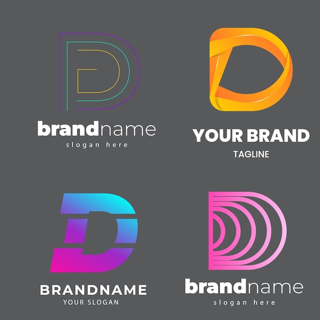 Creative letter D logo design collection