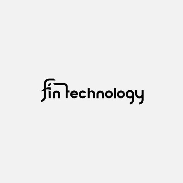 Vector a creative letter design called fin technology elephant sign typography logo