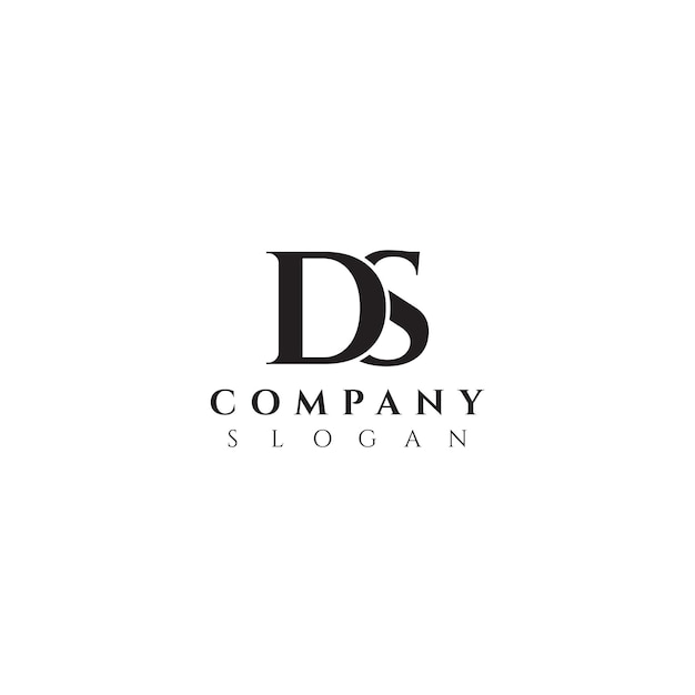 Vector creative letter ds minimalist logo