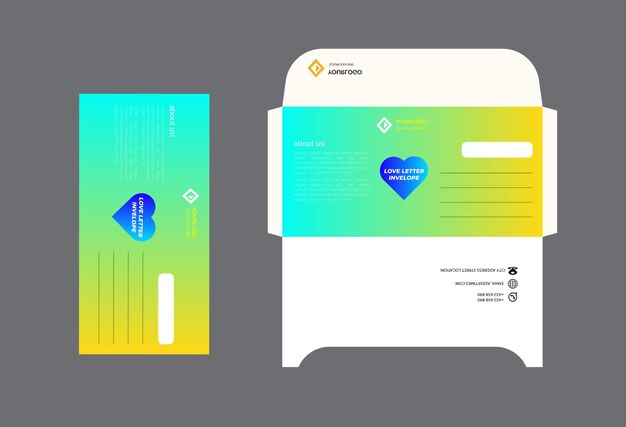 ベクトル クリエイティブな封筒デザイン