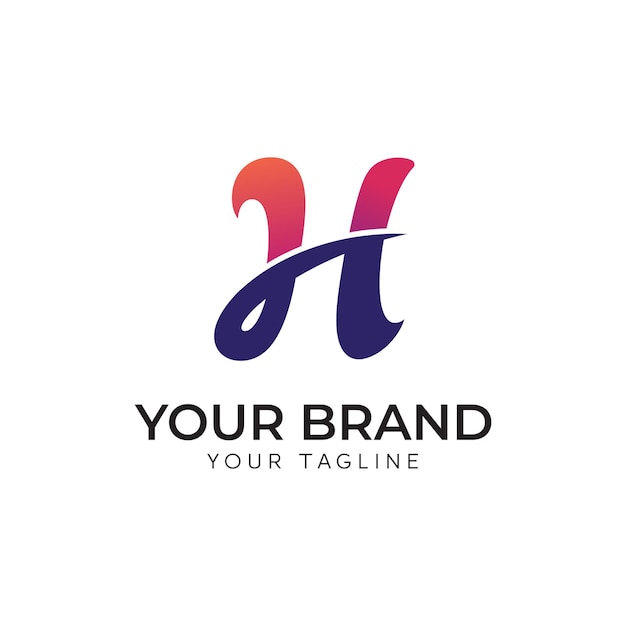 creative letter h logo design template