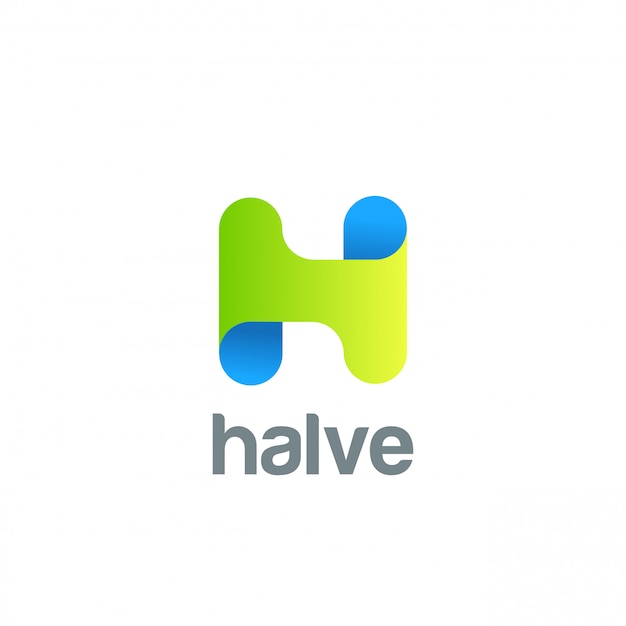 Творческое письмо h логотип значок.