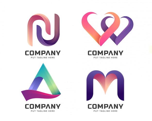 Creative letter initial logo collection 