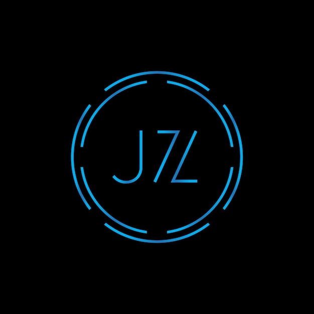 Vector creative letter jz logo design vector template digital linked letter jz logo design