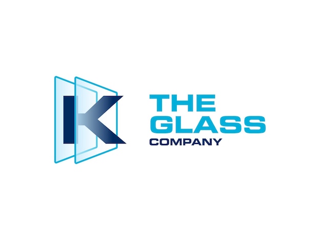 Вектор Креативная буква k для логотипа компании буква через символ кристаллических стеклянных заводов