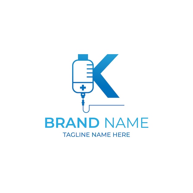 Vector creative letter k medical logo design