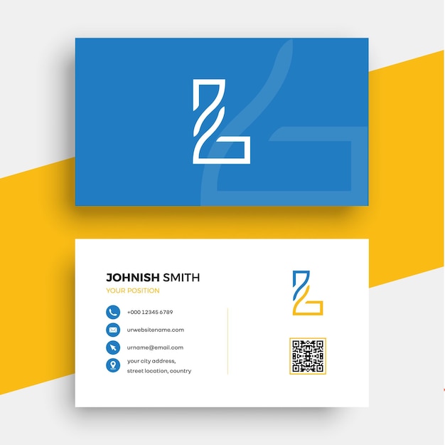 Creative letter L Business card template