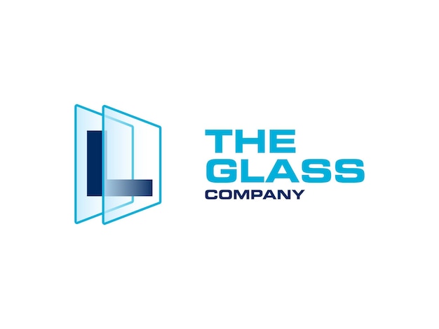 Вектор Креативная буква l стекло для логотипа компании буква через кристалл стекло работает символ