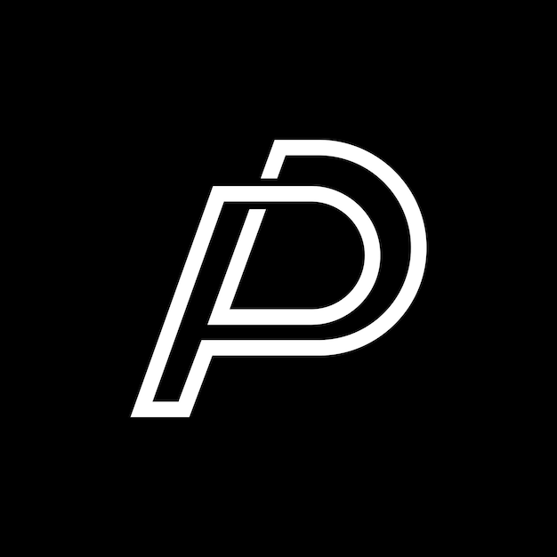 Vector creative letter p pp logo design