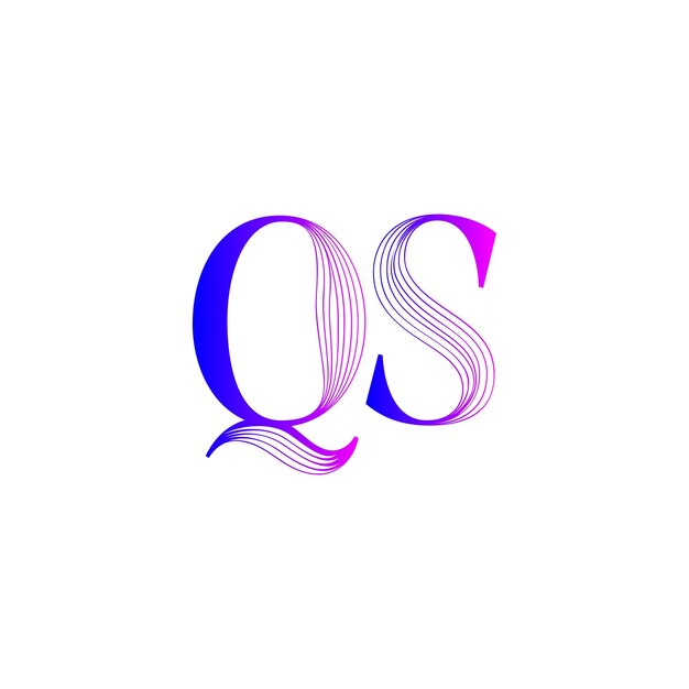 Vector creative letter qs logo design