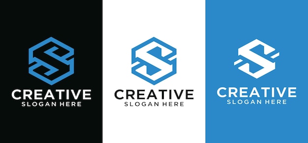 Creative Letter S Logo Design, S logo icon design template elements