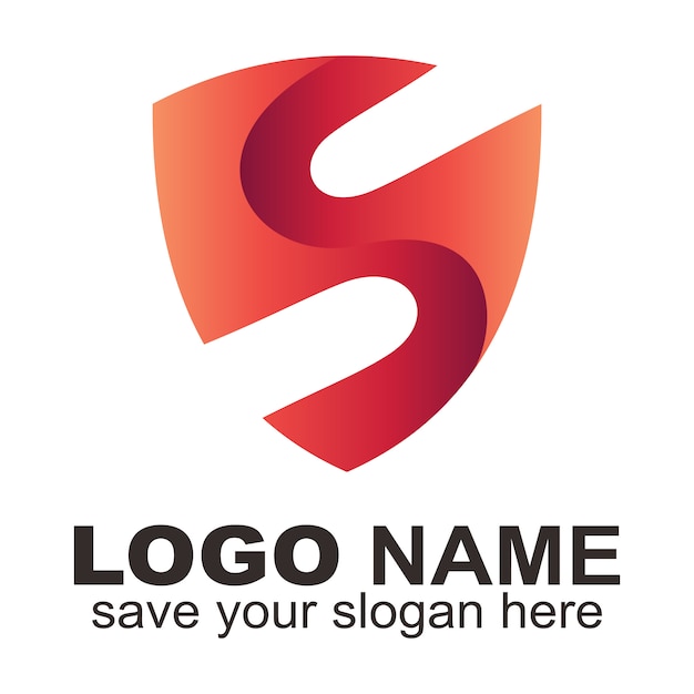 Vector creative letter s shield logo