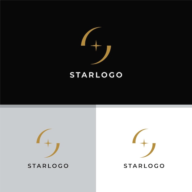 Lettera creativa s con logo a stella