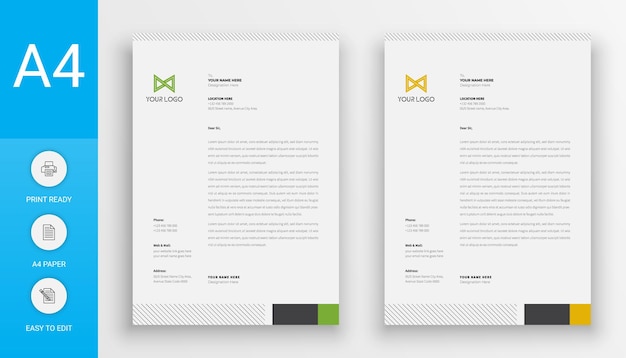 Creative letterhead design for corporate business