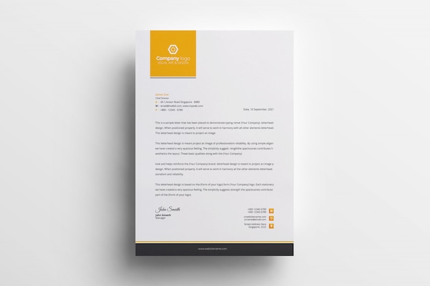 Creative letterhead design template vector