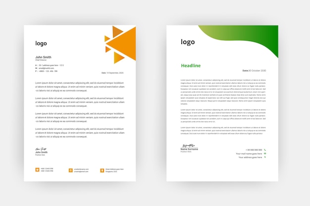 Creative letterhead design  template