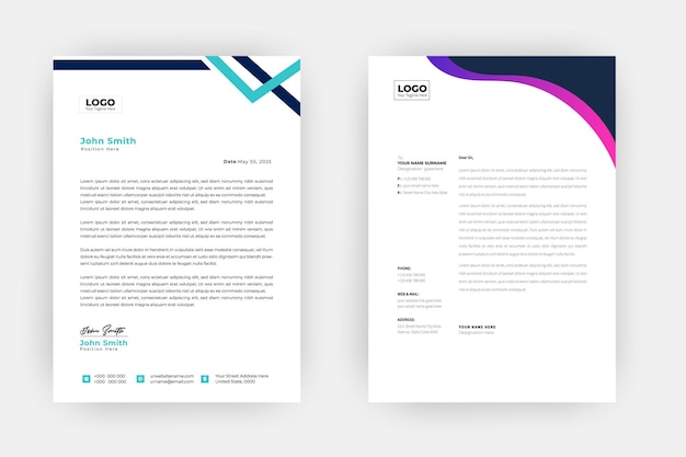 Creative letterhead design  template