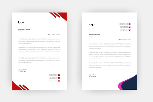 Creative letterhead design  template