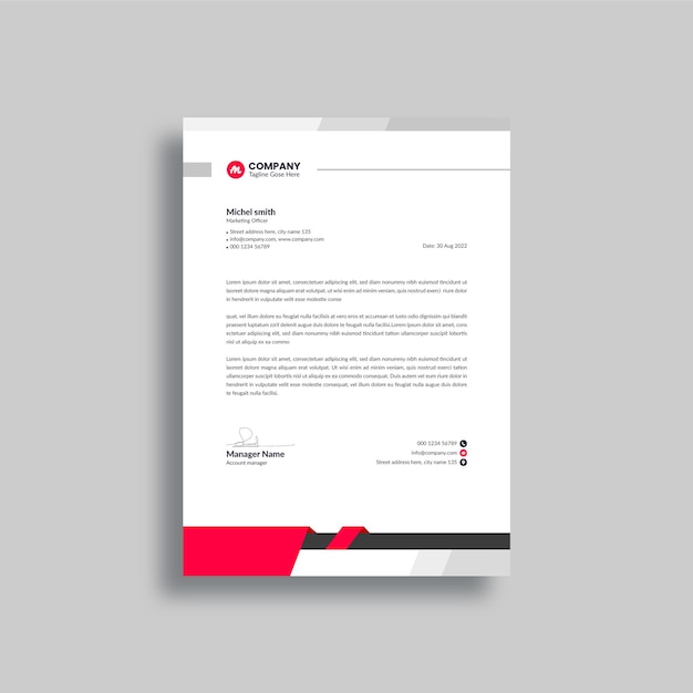 Creative letterhead design template