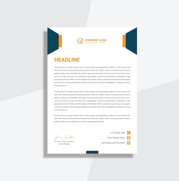 Creative letterhead design template
