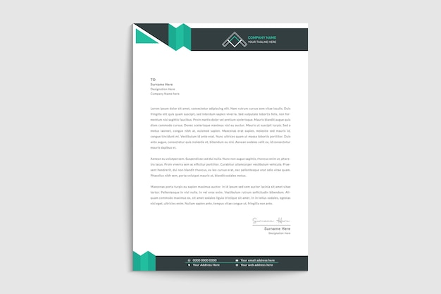 Vector creative letterhead design template