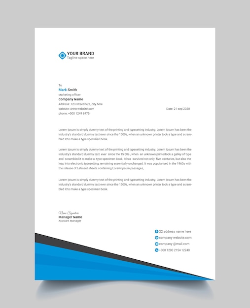 creative letterhead design template