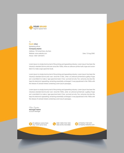 creative letterhead design template