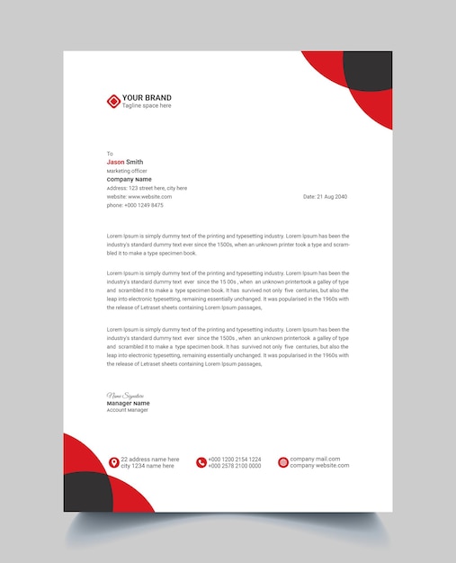 creative letterhead design template