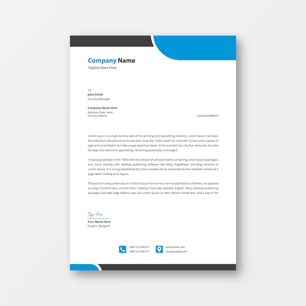 Creative letterhead design