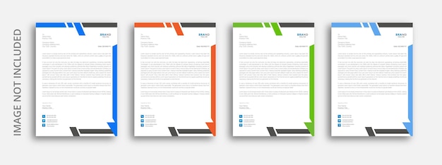 Creative Letterhead Template Design Premium Vector