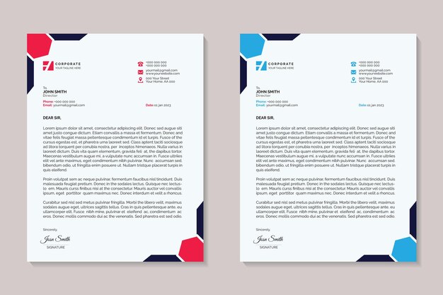 Vector creative letterhead template design set