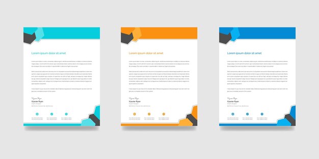 Creative letterhead template design for your business projects