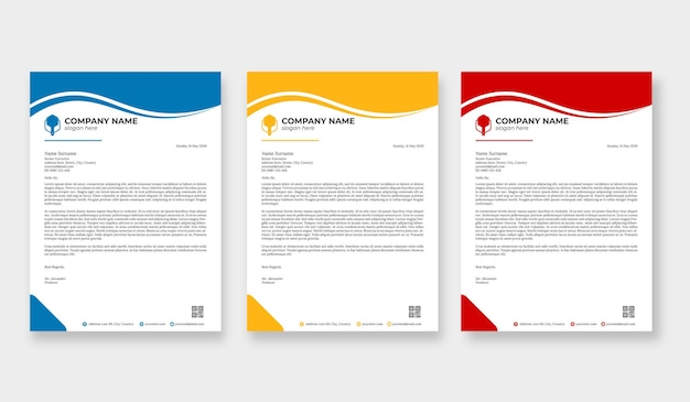 Creative letterhead template design for your business