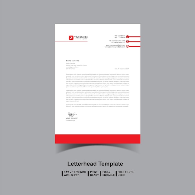 Vector creative letterhead template design for your business