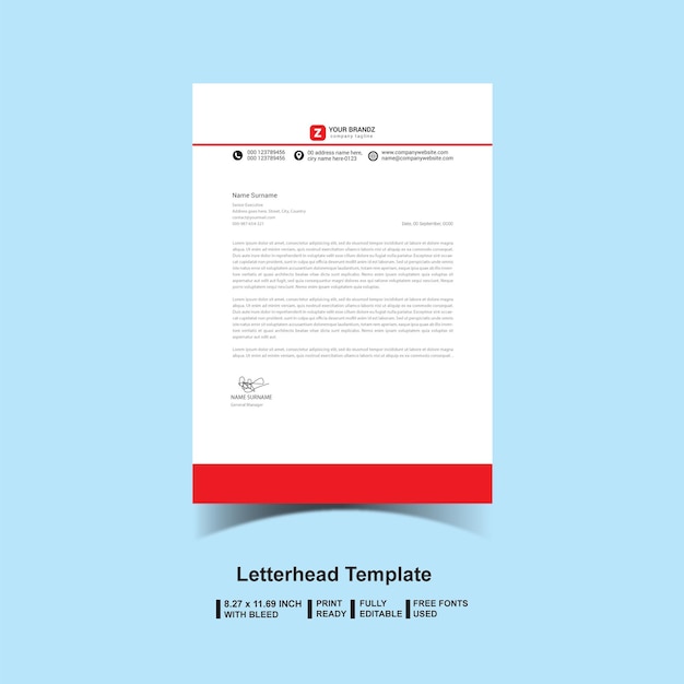 Vector creative letterhead template design for your business