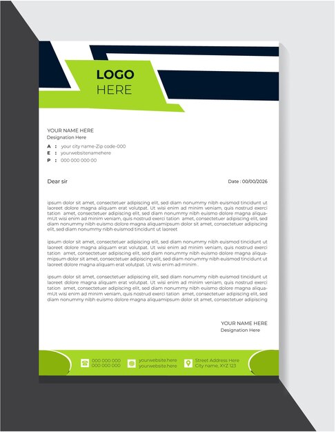 Creative letterhead template design for your business