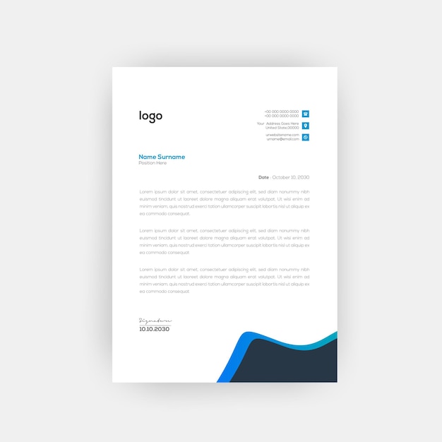 Creative letterhead template design