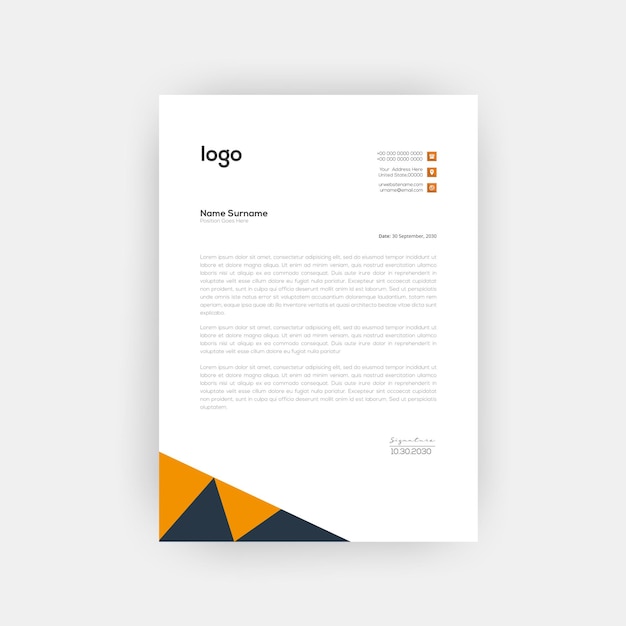 Creative letterhead template design