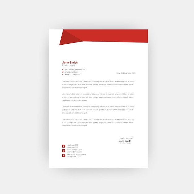 Creative letterhead template design